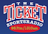 Red/white/blue logo for the ticket sports radio station 96.7fm/1310am