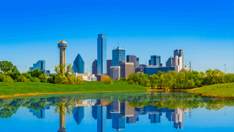 A landscape image of the city of dallas